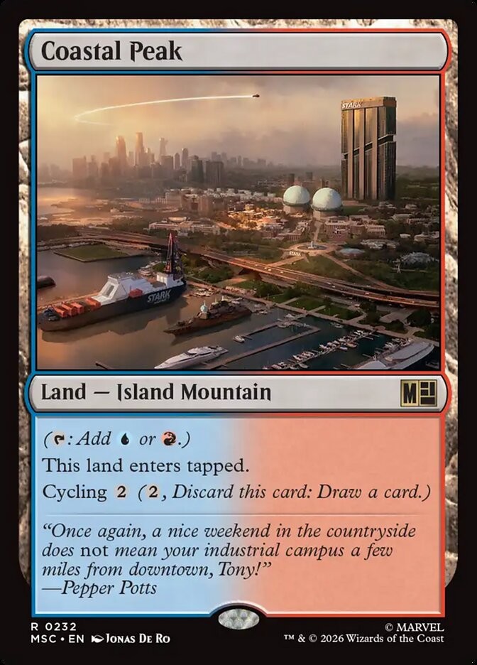 Coastal Peak 232 NM Marvel Super Heroes Commander MTG A