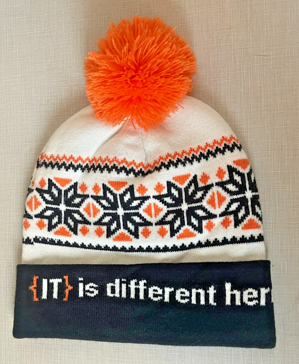 Team Racing Pom-Pom Beanie Cap {IT} is different here one size
