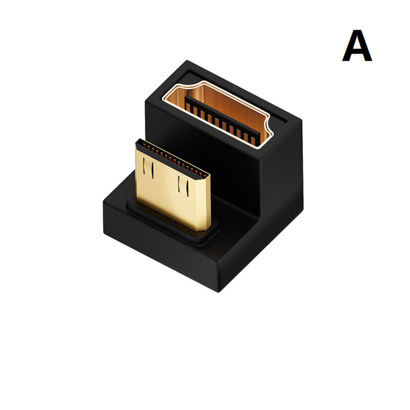 Wide Compatibility U Mini HDMI to HDMI Adapter 8K Mini HDMI Male to 180 Degree