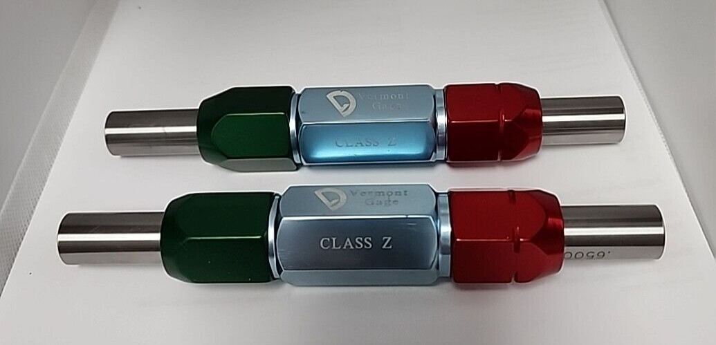 Lot Of 2 - VERMONT GAGE CLASS Z  GO .6400 NO GO .6500  [RC 5-1]