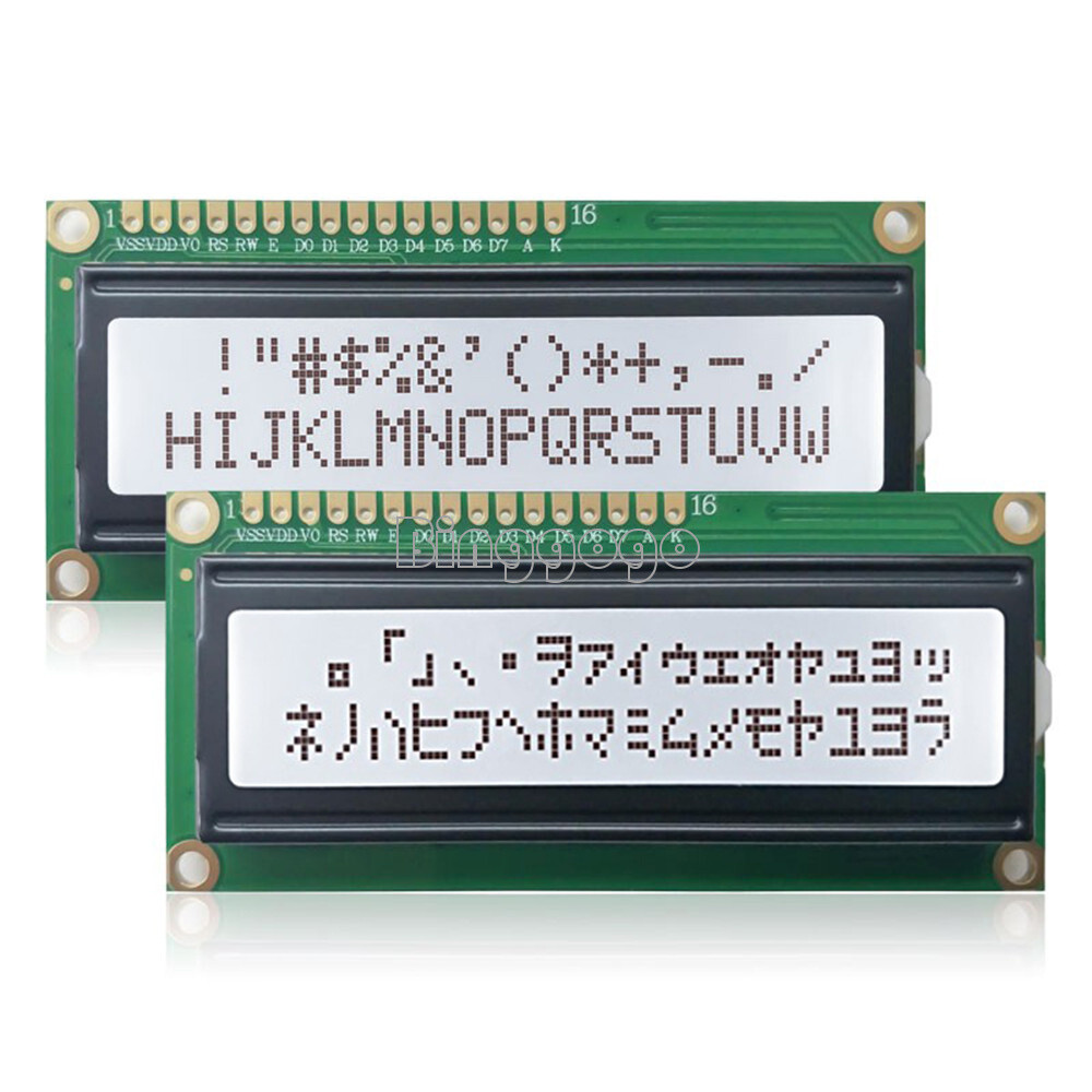 Gray 1602 16x2 HD44780 Character LCD Display Module LCM Gray Backlight