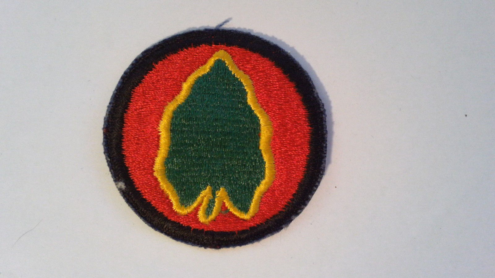 ORIGINAL MILITARY PATCH SEW ON WW2 ERA US ARMY 24TH INFANTRY DIVISION