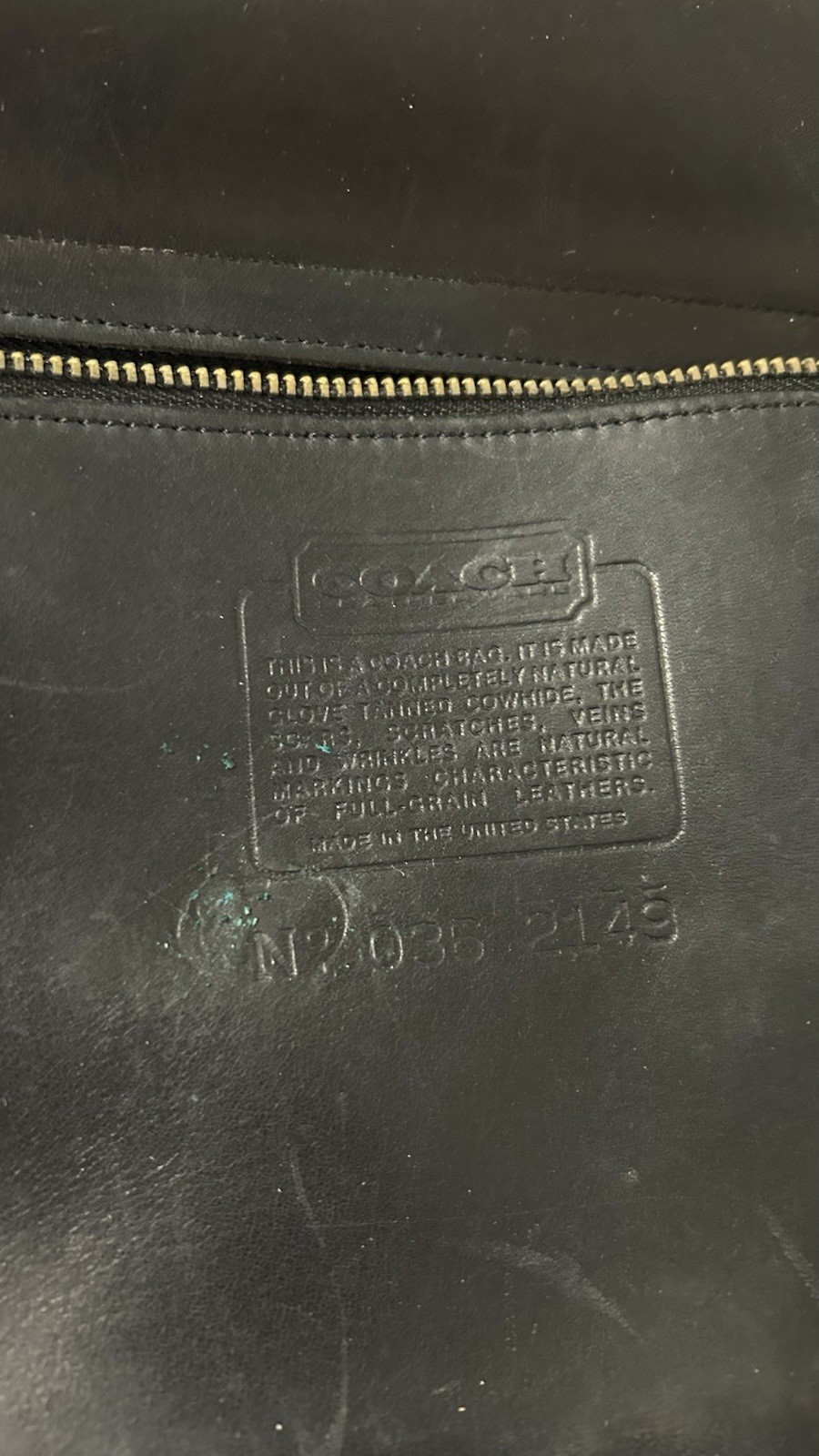 Vintage Coach Slim Leather Briefcase