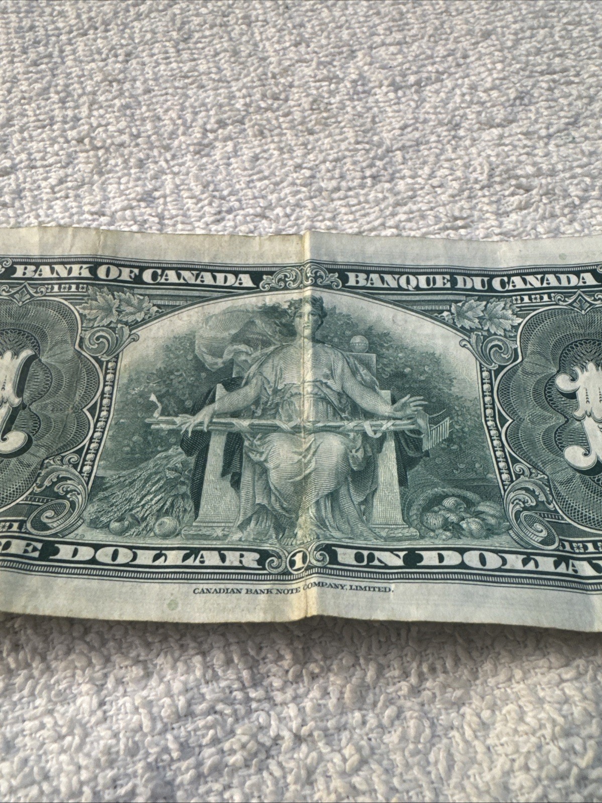 Vintage 1937 Canada One Dollar Banknote