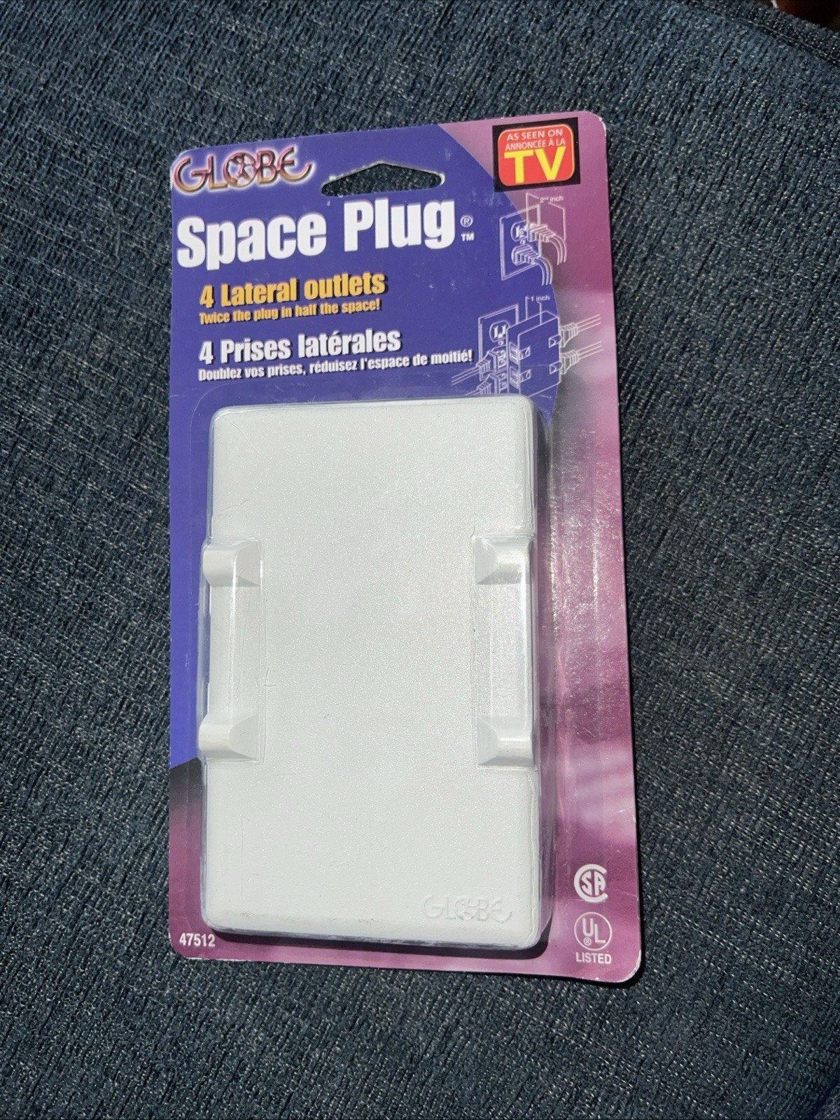 GLOBE flat space saver outlet, 2 into 4