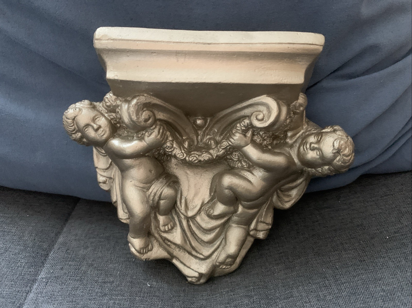 Latex RUBBER Mold Of 2 Angel Cherub Fairy Small Wall Hanging Shelf YMK-L5131