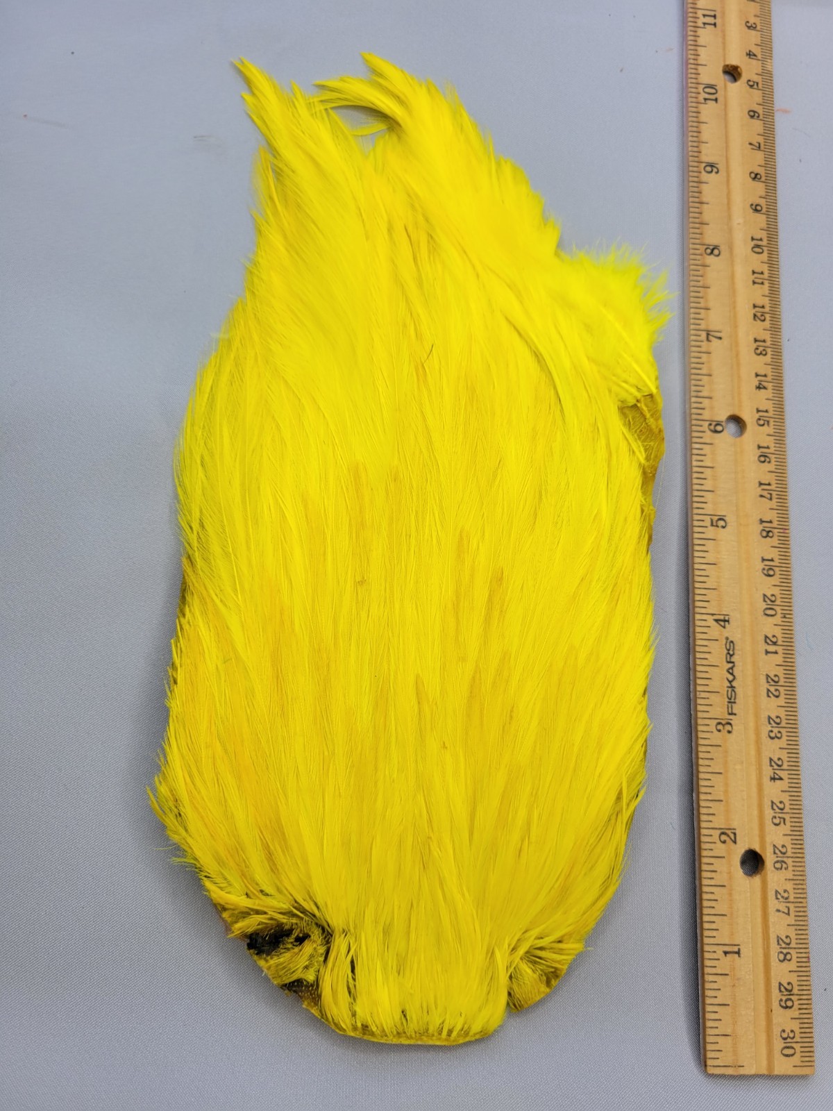 Lot 123,  Top Quality  YELLOW  India Rooster Streamer Neck Cape Feathers