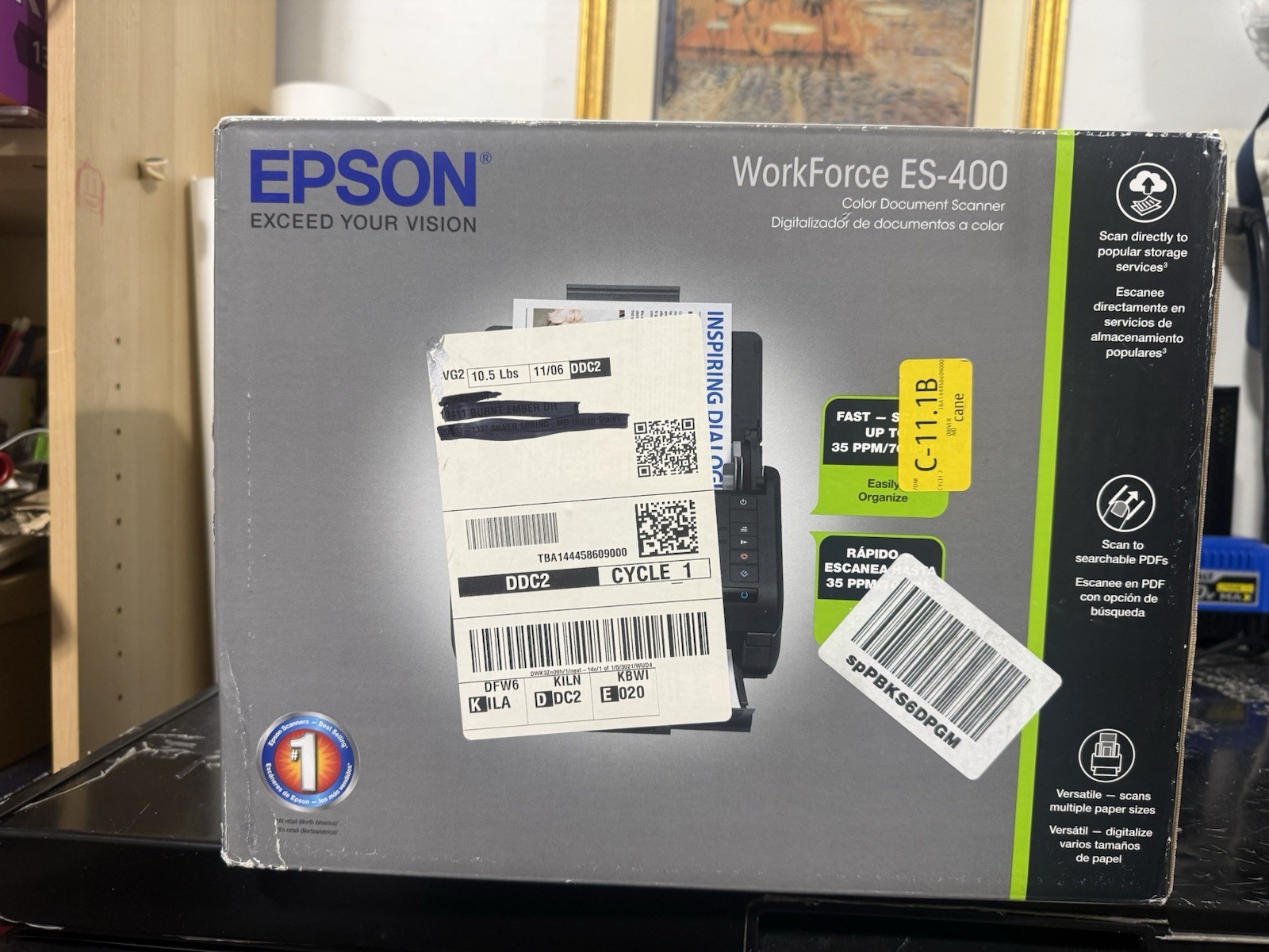 Epson Workforce ES-400 Color Duplex Desktop Document Scanner (SEALED)