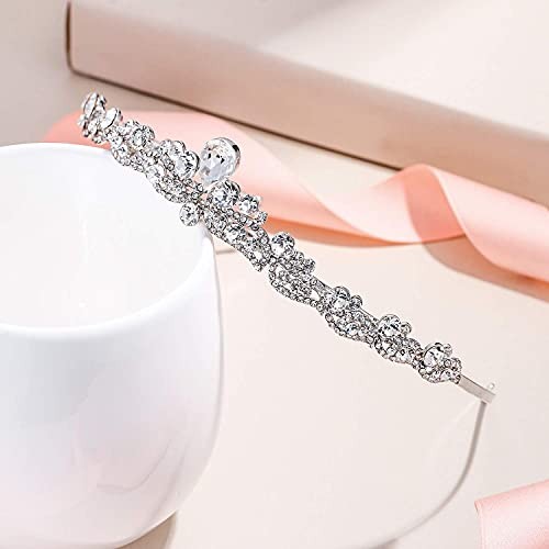 Ever Faith Women's Austrian Crystal Wedding Tiara Headband Clear Silver-Tone