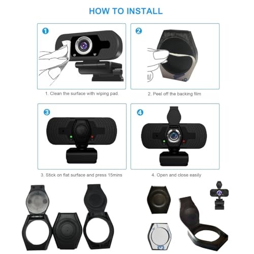 ThtRht 6 Pack Webcam Lens Cover Computer USB Camera Shutter Cap Adhesive
