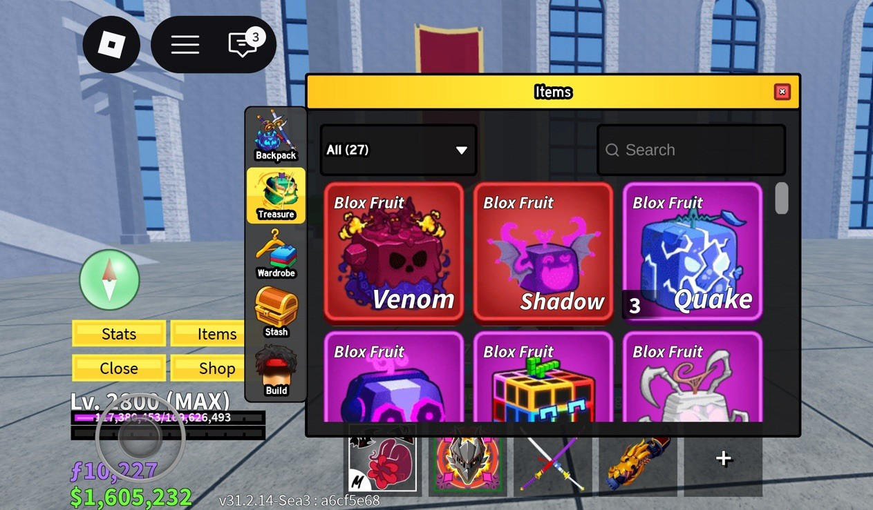 Blox Fruit Permanent Fruits: Dragon, Venom, Shadow, Quake, Magma, Portal