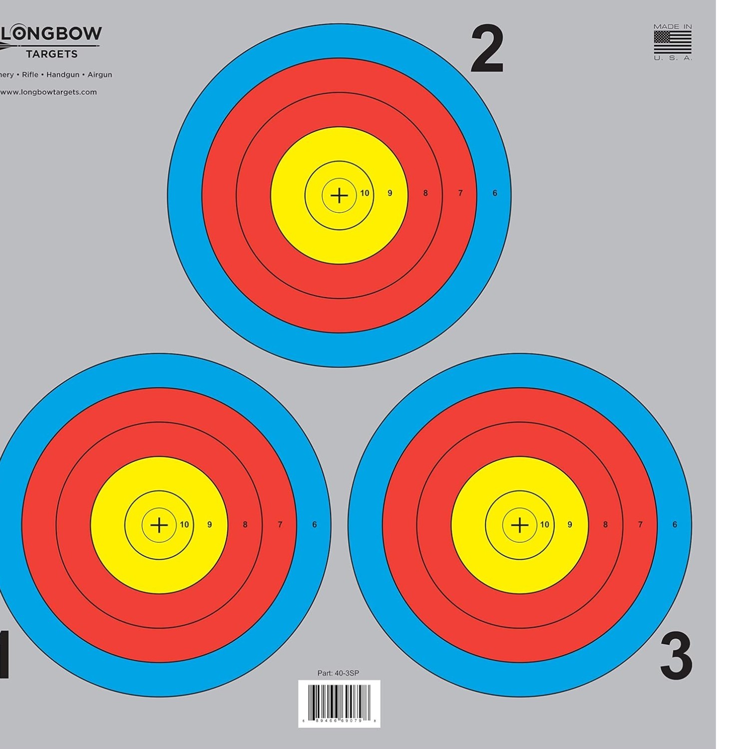 Archery 40cm & 80cm Targets By Longbow (20 Pack, 40cm/Approx 17" (