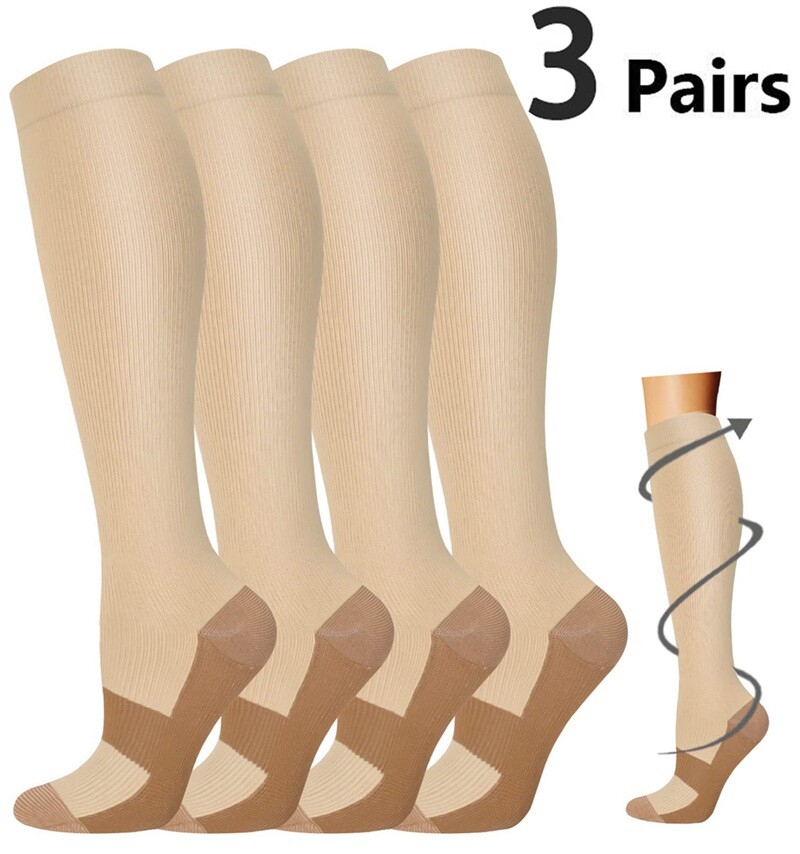 3x Diabetic Compresssion Socks for Neuropathy Swollen Bariatric Lymphedema Sox