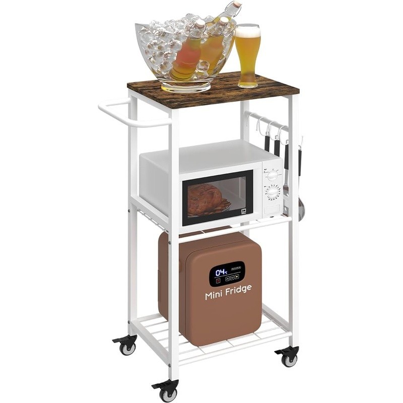 Mobile Kitchen Island Cart Multi-Purpose Utility Rack Rolling Storage Stand New