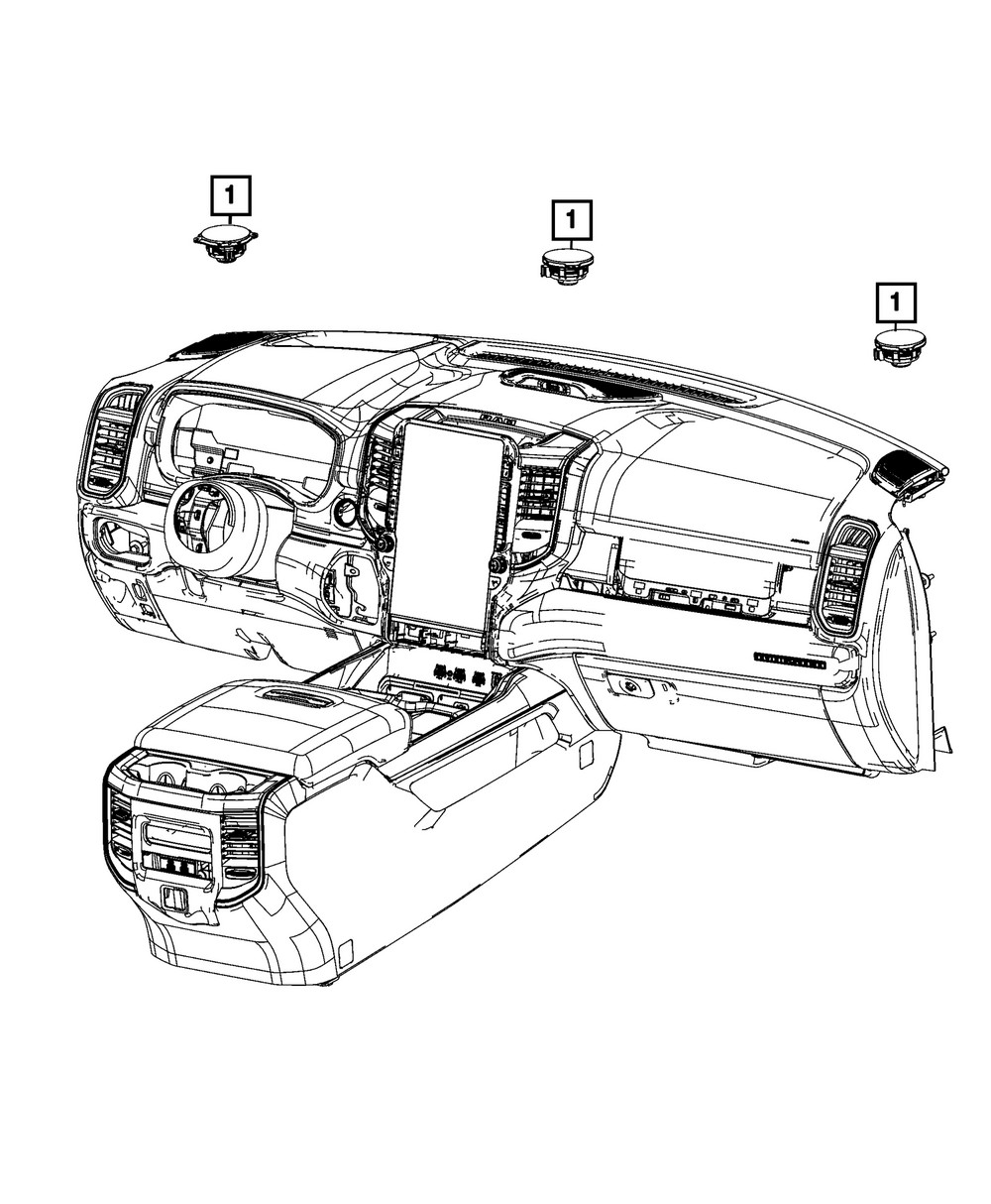 Genuine Mopar Speaker 68548880AB