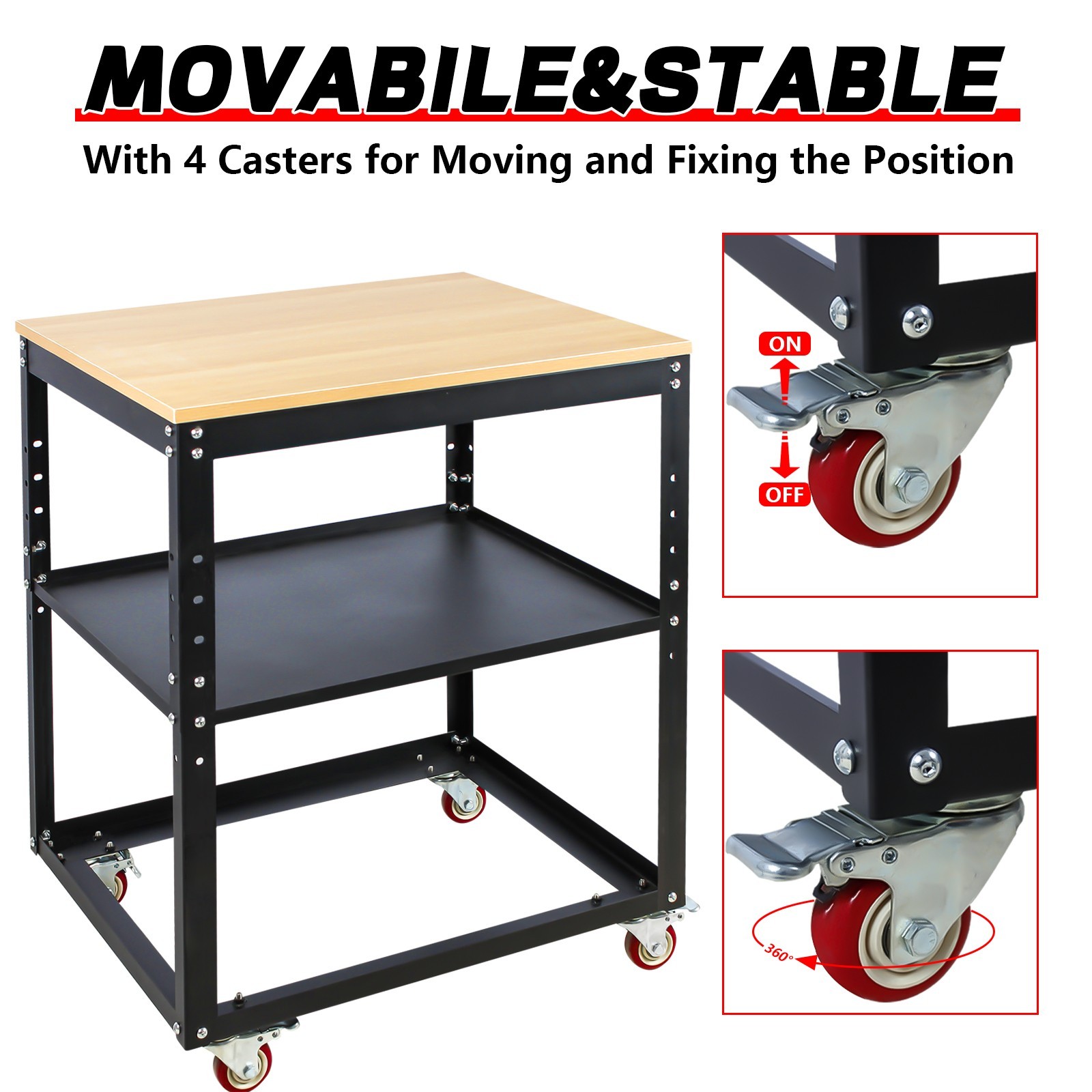 Height Adjustable Planer Stand with Wheels,Miter Saw Tool Stand,Power Tool Stand