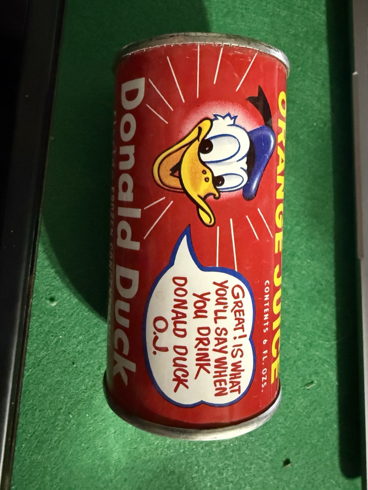 Disney Donald Duck Florida Frozen Concentrated Orange Juice Tin Juice Can Empty