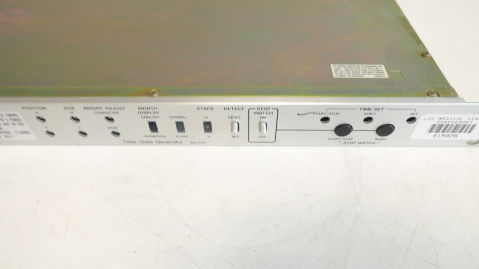 Panasonic Time Date Generator Model Wj-810