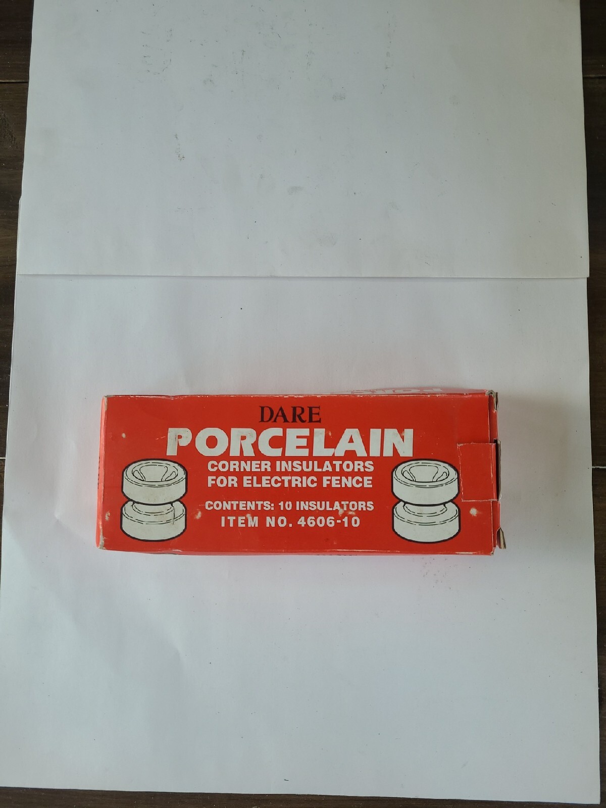Dare 2336-10 White Porcelain Electric Fence Insulator