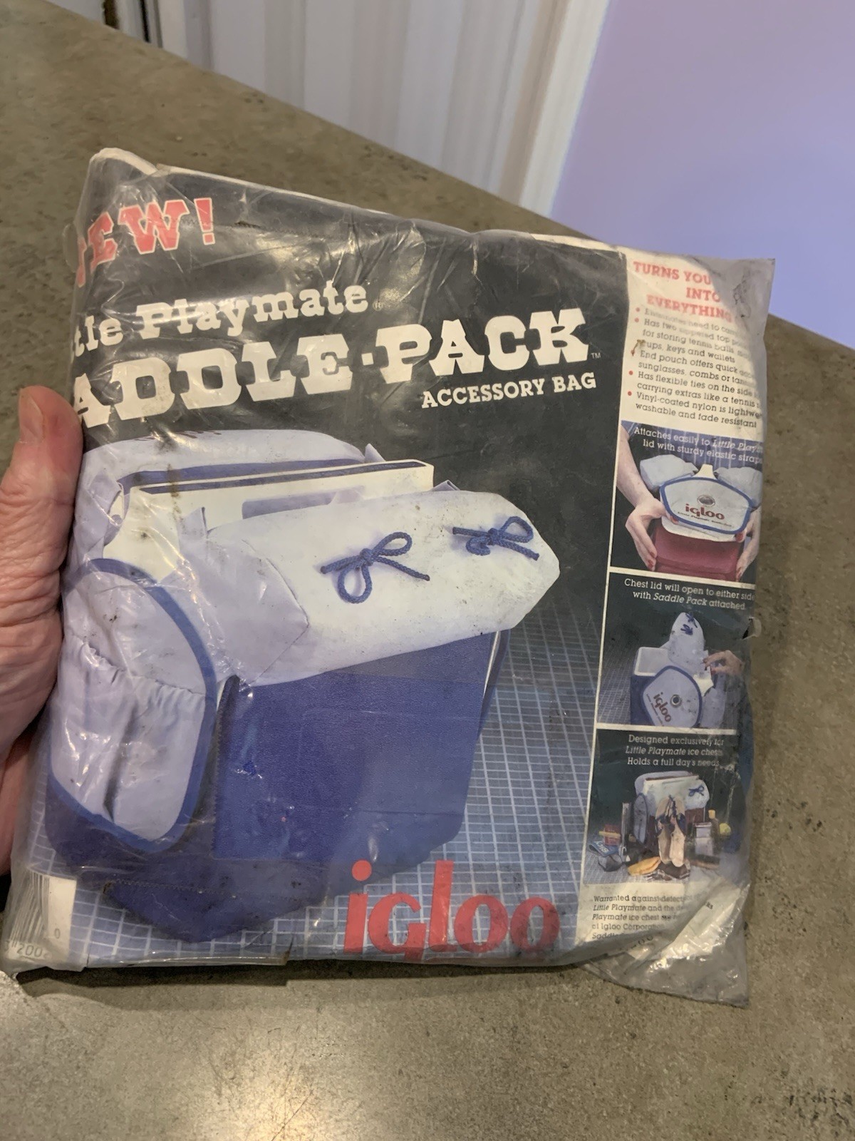 Vintage Igloo Little Playmate Saddle-Pack FACTORY SEALED Blue/gray/white