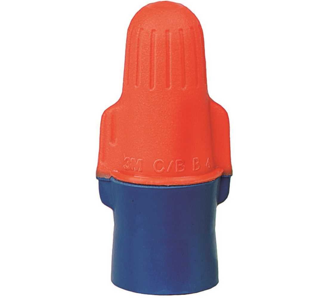 3M Wire Connector 22-12 AWG Orange Blue Steel Contact Twist-On 100 Pack