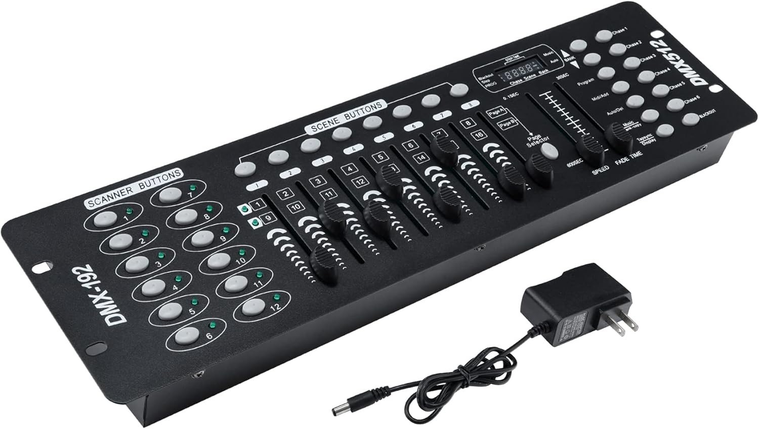 DMX 512 Controller, 192 Channel DMX Light Controller Stage Lighting Console f...