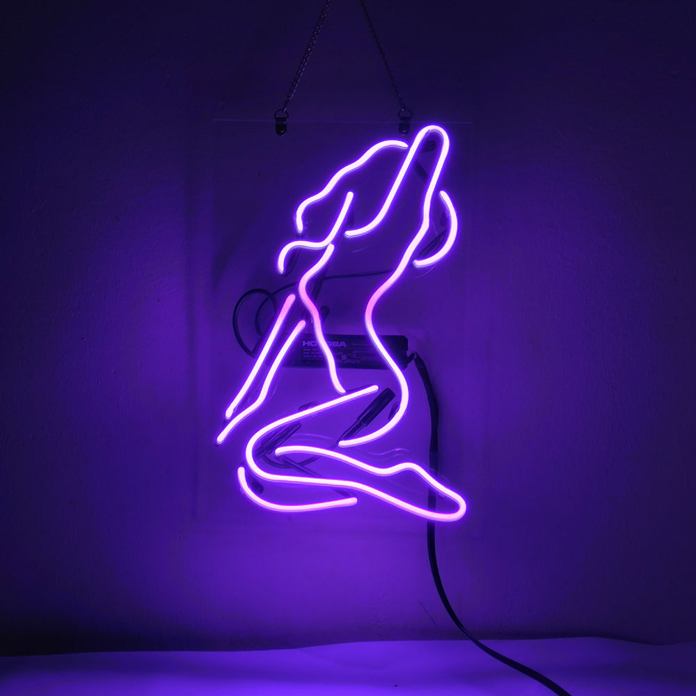 14"x8" Sexy Girl Neon Sign Acrylic Light Lamp Poster Bar Wall Artwork ZS1284