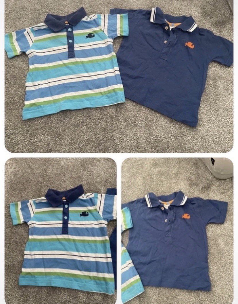 2 X Boys Polo T-shirts Bluezoo Debenhams Blue