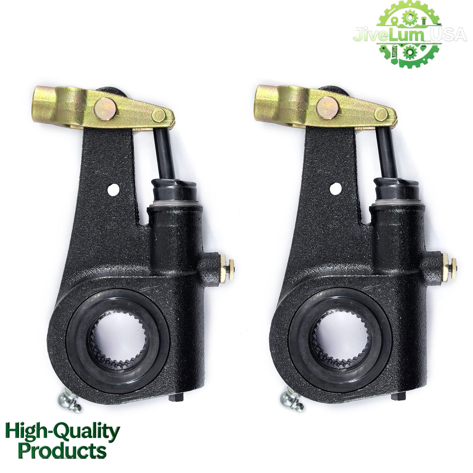 2PCS Automatic Slack Adjuster 1.5"x28 Spline 6" Lever Replace Meritor R801074
