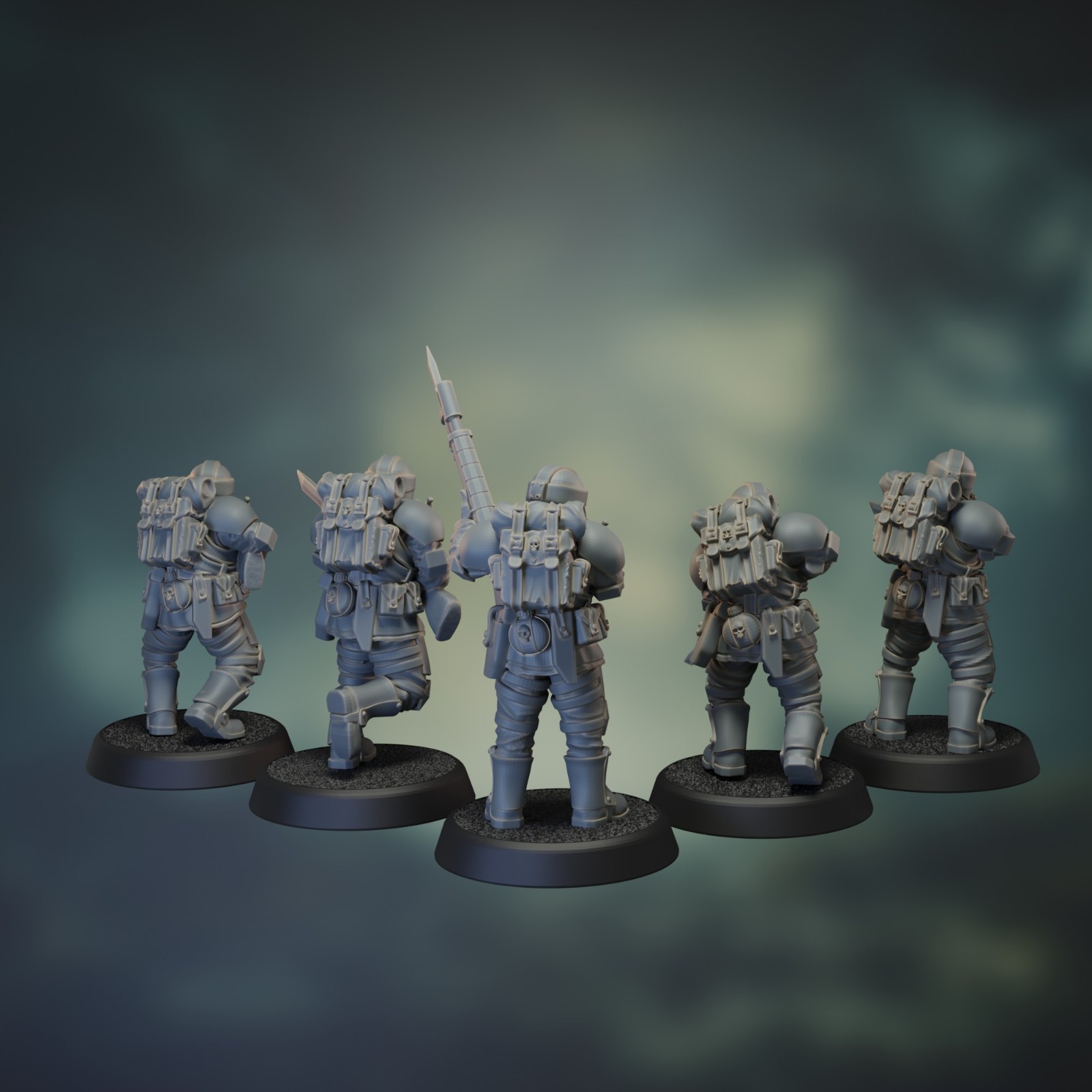 Trench Guard - Imperial Conscripts - 28mm 32mm - Grimdark - Sci-fi