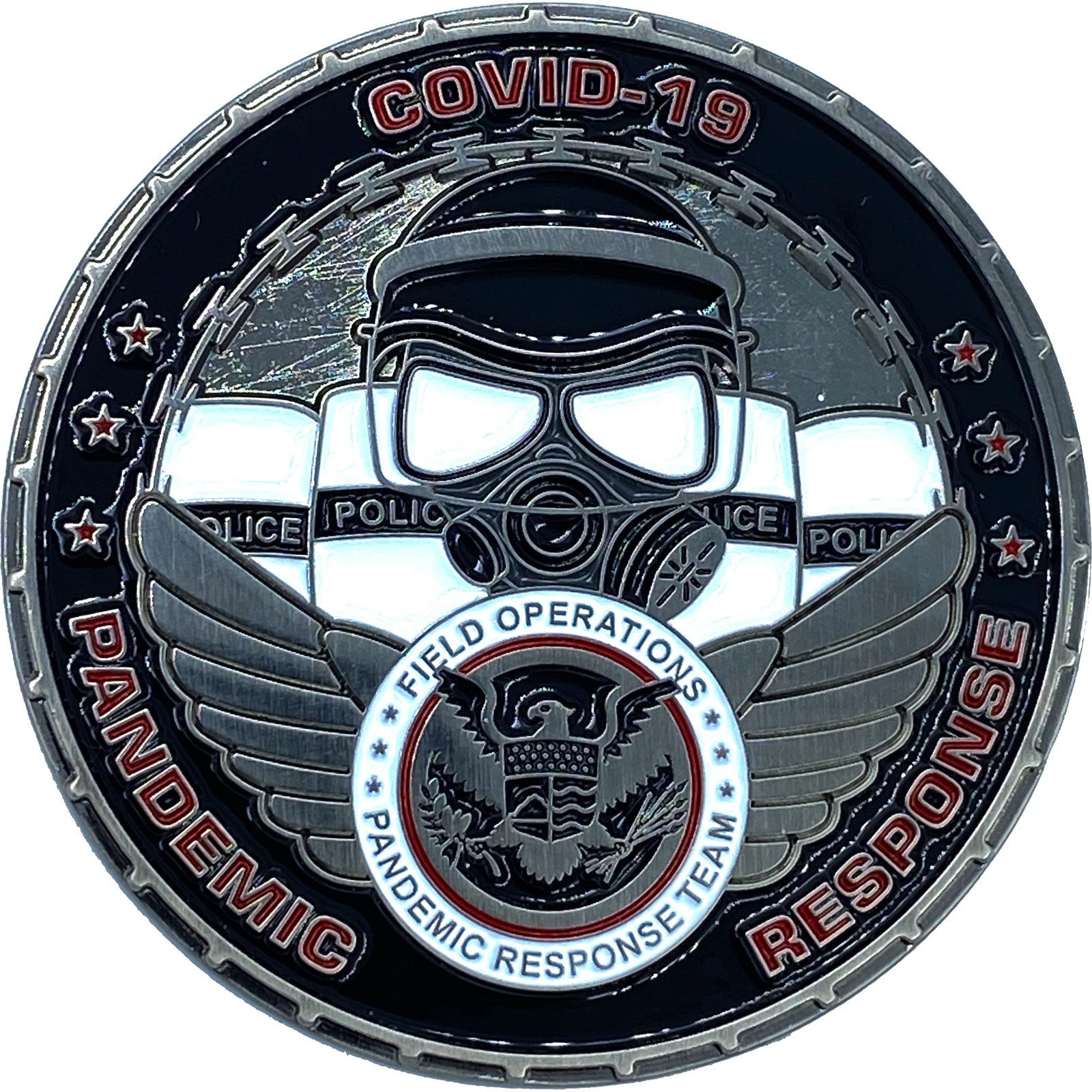 BB-021 CBP Field Operations Pandemic Response Team Thin Blue Line Police Challen