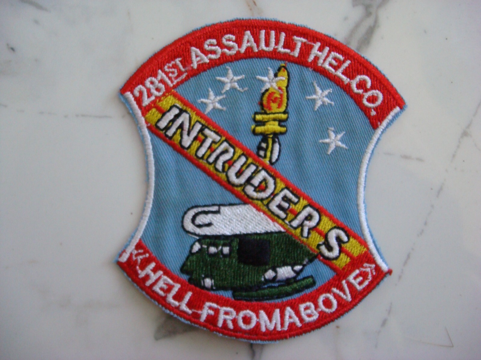 US 281st ASSAULT HELICOPTER CO. INTRUDERS,  VIETNAM WAR PATCH