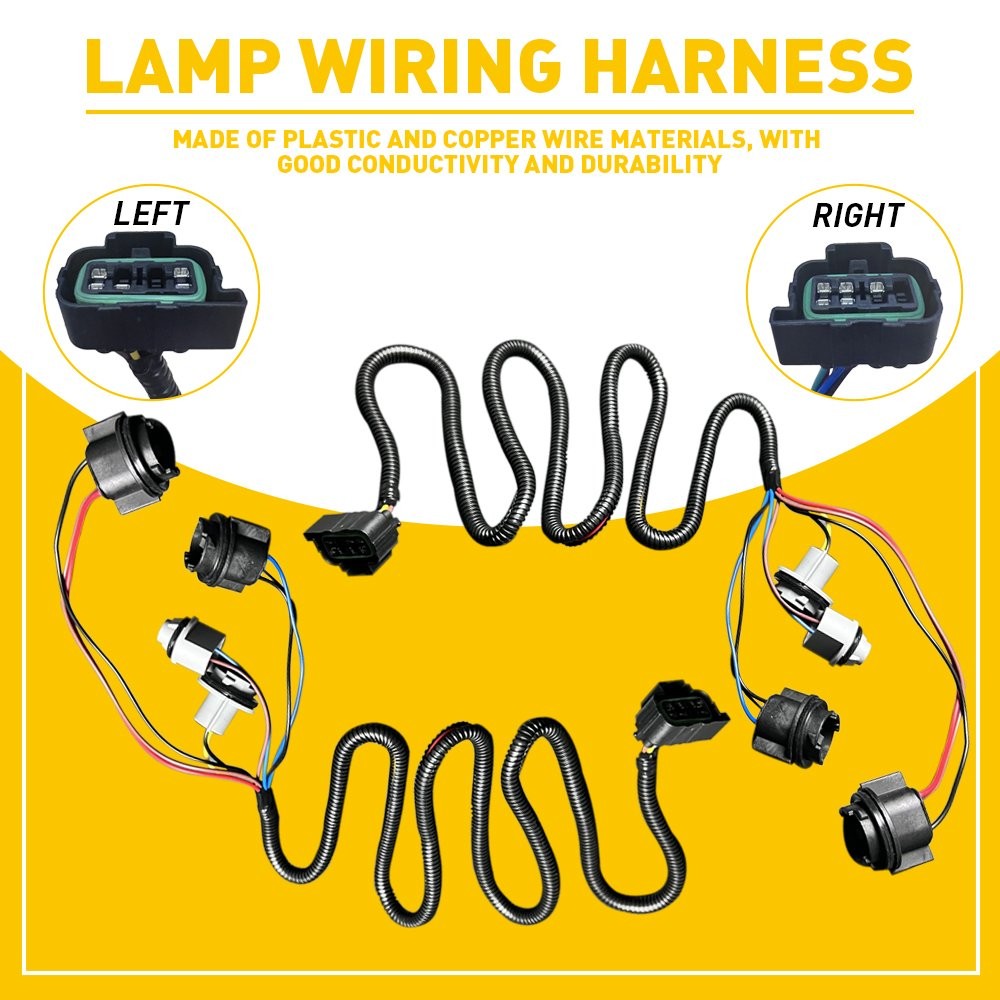 Left & Right Side Tail Light Lamp Wiring Harness for Chevy Silverado 16531401