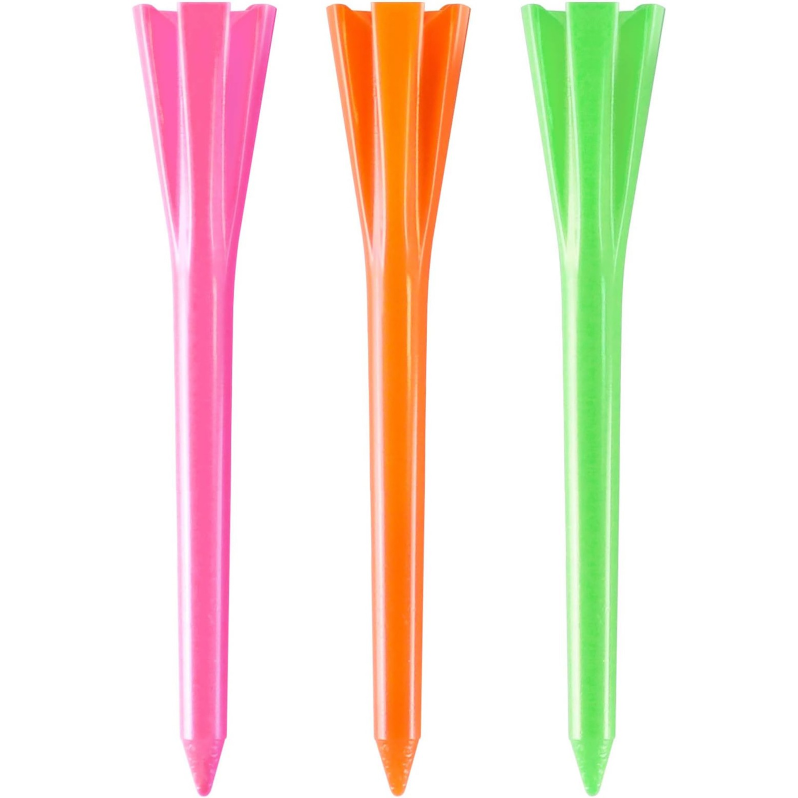 Izzo Golf Plastic Tees - Neon Mix - 3.25" - 100 CT