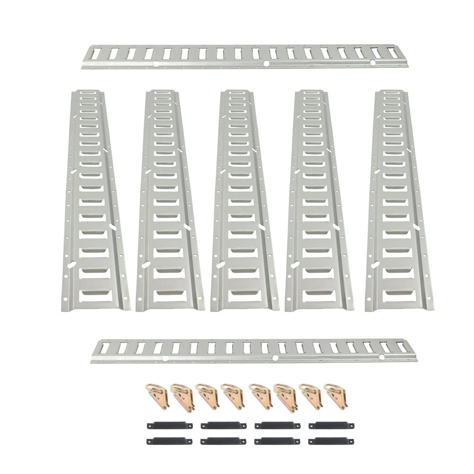 24 Pack 3' E Track Tie Down Rail System For Trucks Trailers Carbon Steel