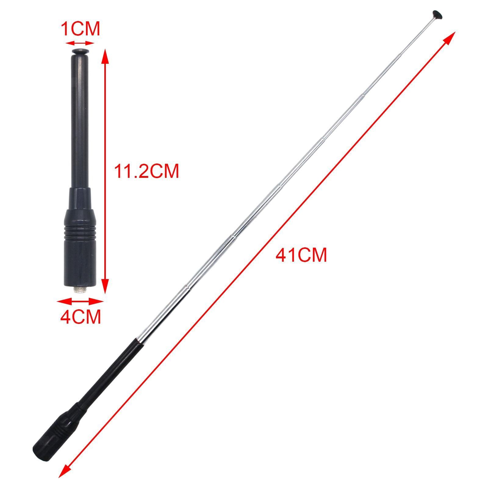 Dual Band VHF UHF Telescopic Ham Radio Antenna 11.2cm-42cm Extendable SMA Female