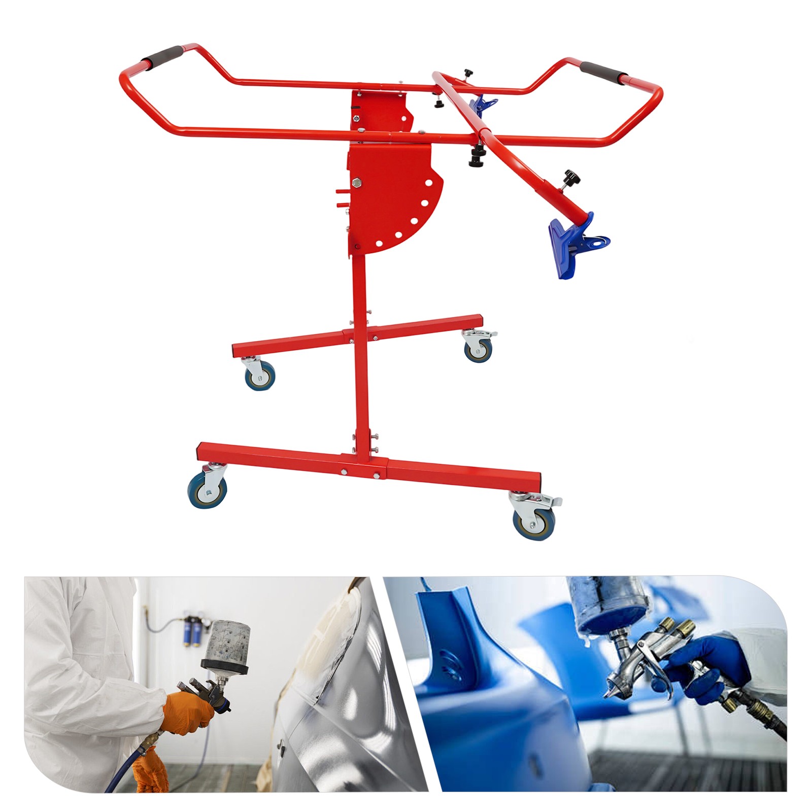 Auto Body Adjustable Rotating Painting Rack Repair Stand For Bumper Car Tools