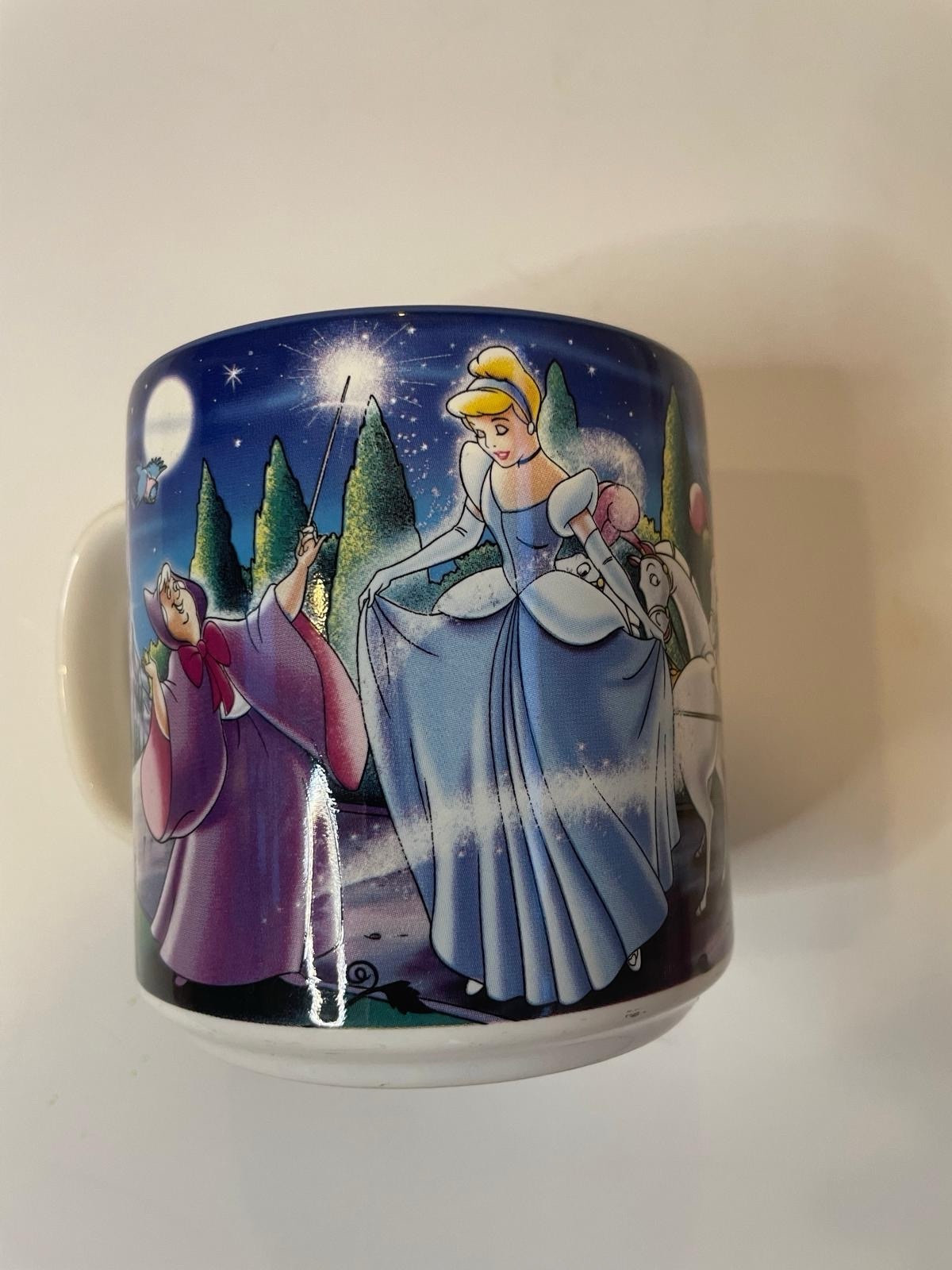 Vintage Disney Cinderella & Fairy Godmother Coach Mug - Made in England