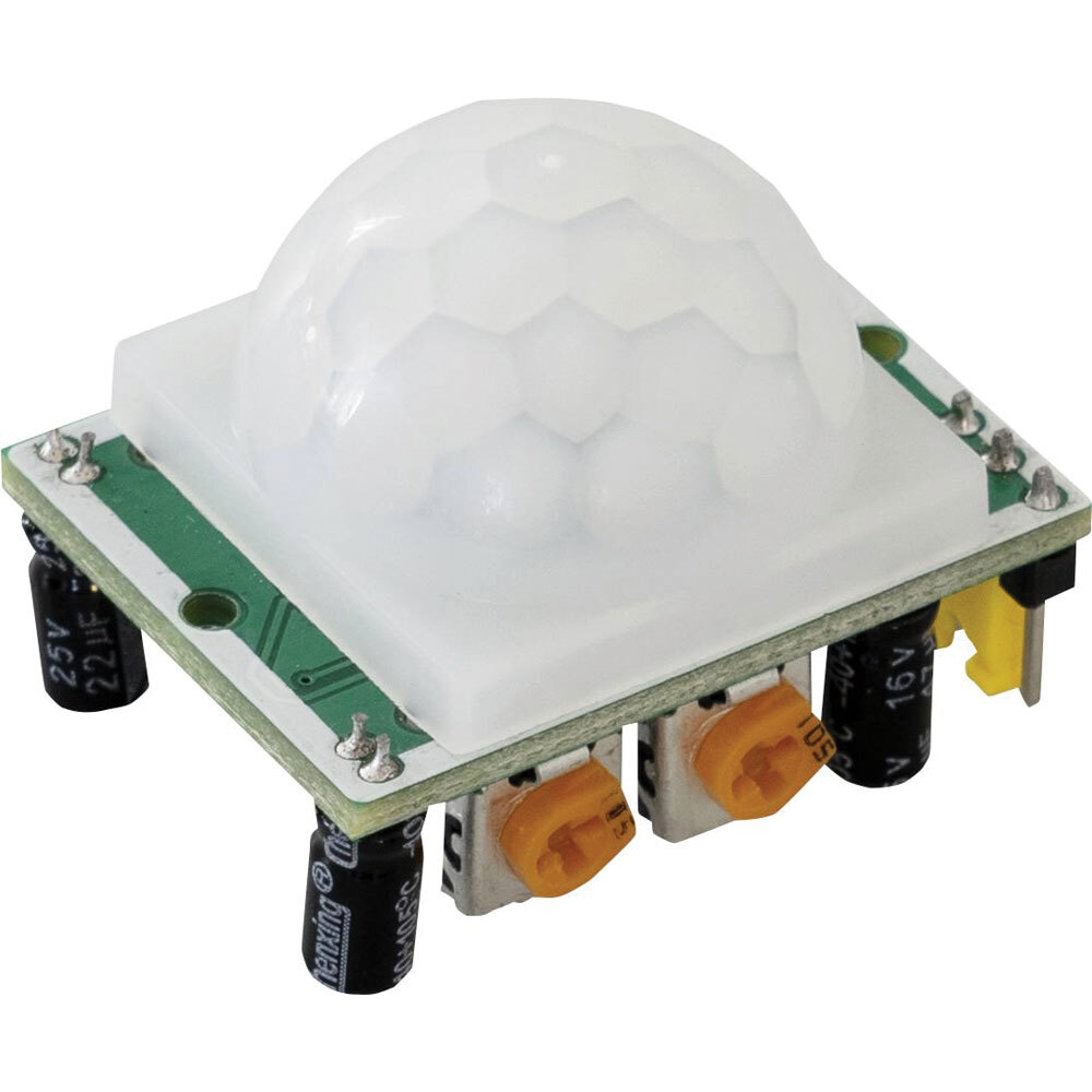 Joy-it SEN-HC-SR501 Motion Sensor, Adjustable, 7M Range, Angle
