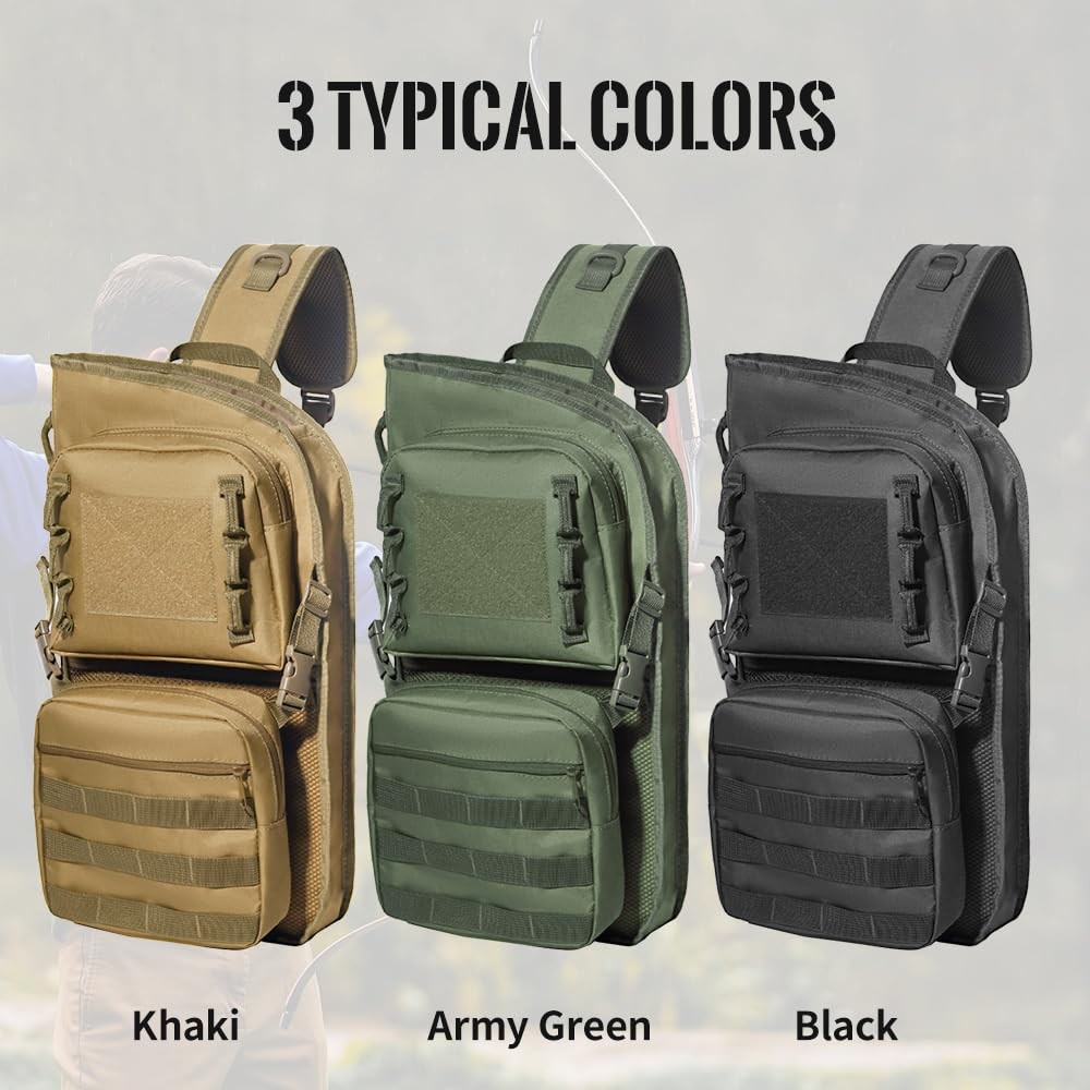 PSKOOK Lightweight Archery Back Arrow Quiver, Multifunctional MOLLE System with