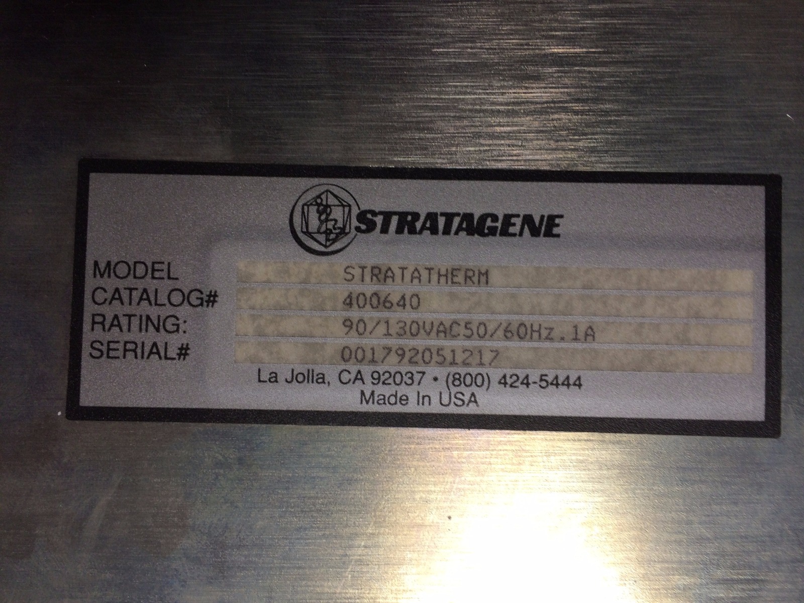 Stratagene Strata Therm Stratatherm