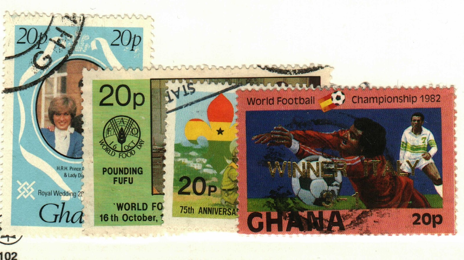Ghana #759, 765, 794, 826 used Soccer