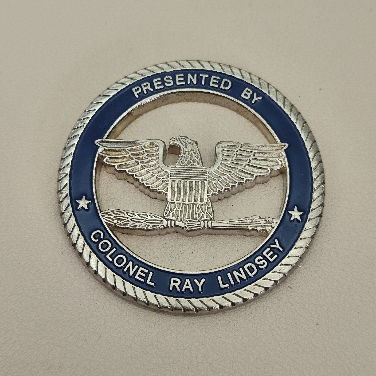 USAF Presented by Colonel Ray Lindsey Challenge Coin