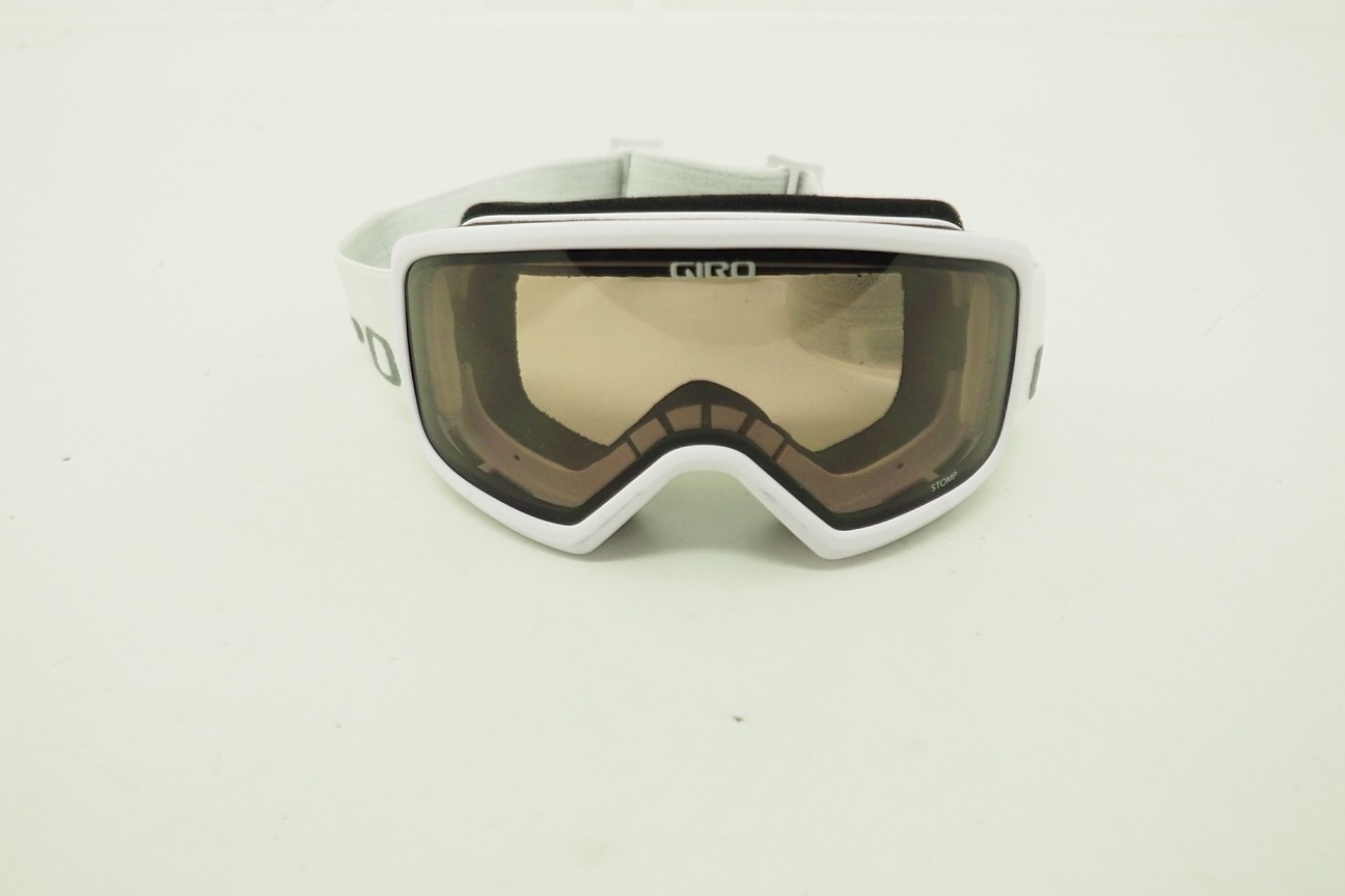 New! Giro Stomp Youth Large Snow Sports Goggle White Wordmark w/ AR 40 Lens