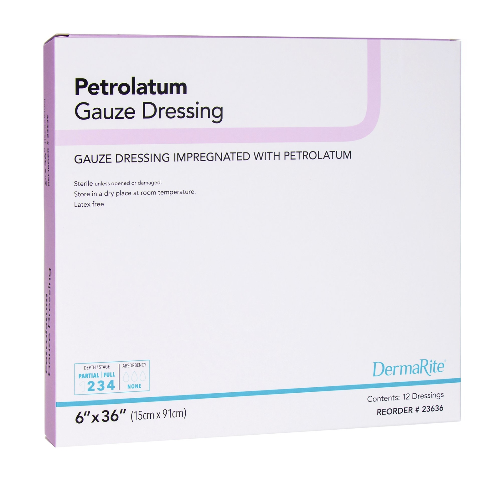 Petrolatum Impregnated Gauze, 6" x 36" Box of 12