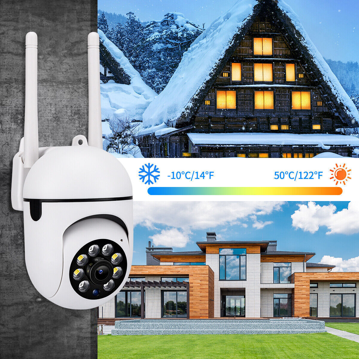 4-Pack Wireless 5G WiFi Security Camera System Smart Outdoor Night Vision 1080P