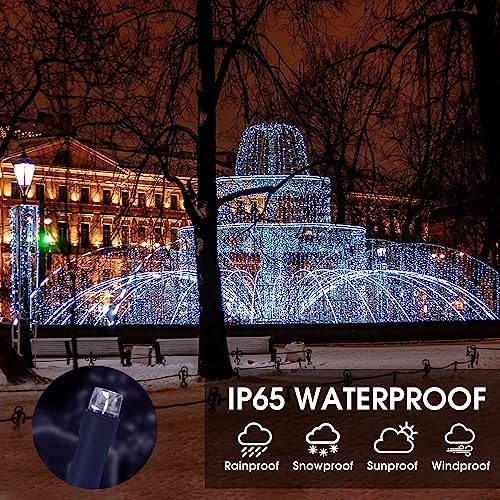 Vimorg Solar String Lights Outdoor, 2 Pack 79FT 200 LED 100Cool White