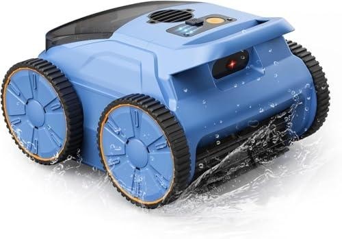 Cordless Robotic Pool Cleaner 180 Min Wall Climbing 2000 Sq Ft Auto Park, OB
