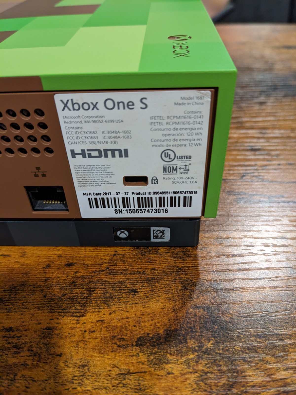 Xbox One S Console Minecraft Shell Tested And Working 500gb