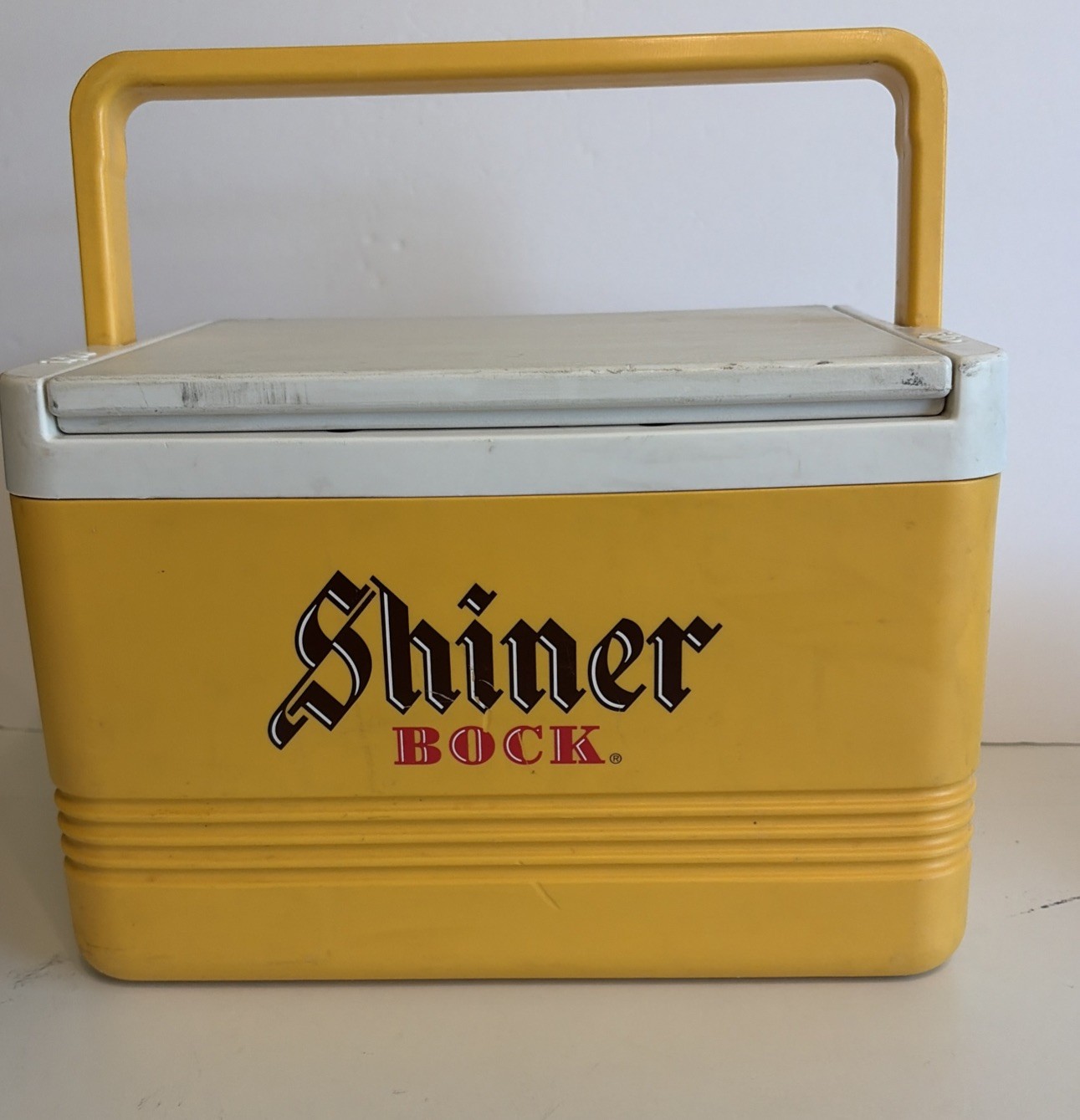 VTG 1998 igloo Shiner Bock Beer, Cooler, Playmate Pal  USA Made Breweriana Ad